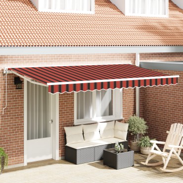 vidaXL Σκελετός Τέντας Πορτοκαλί και Μαύρο 350 x 200 cm