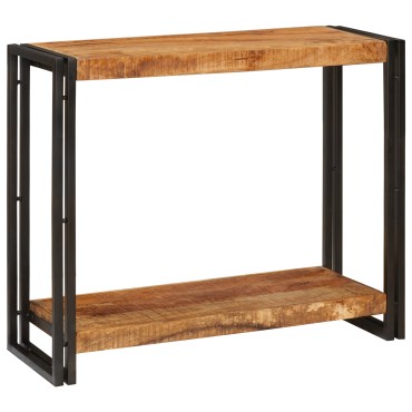 vidaXL Τραπέζι κονσόλας Καφέ 90x33x75cm Στερεό ξύλο μάνγκο