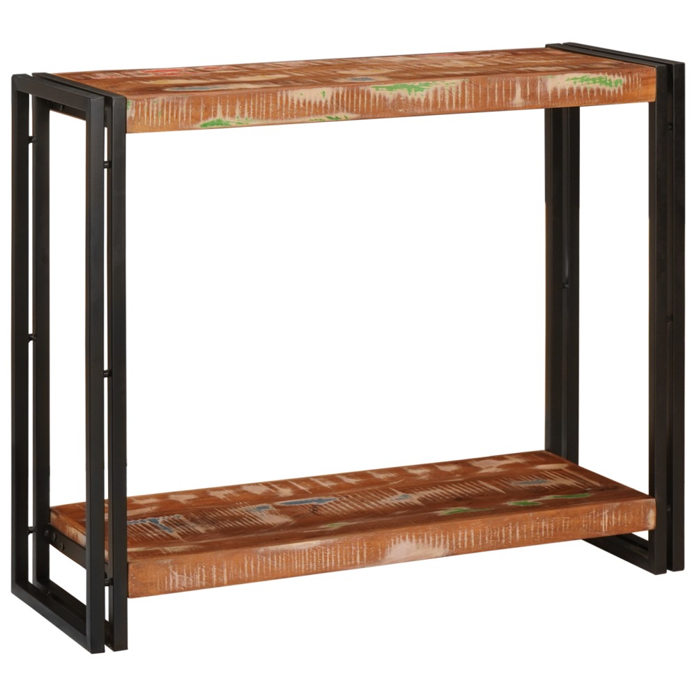 vidaXL Τραπέζι κονσόλας με ράφι 90x33x75cm Στερεό Ανακτηθέν Ξύλο