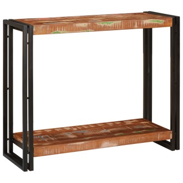 vidaXL Τραπέζι κονσόλας με ράφι 90x33x75cm Στερεό Ανακτηθέν Ξύλο