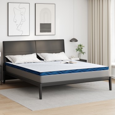 vidaXL Στρώμα επικάλυψης Λευκό 200 x 200 cm Ζακάρ ύφασμα