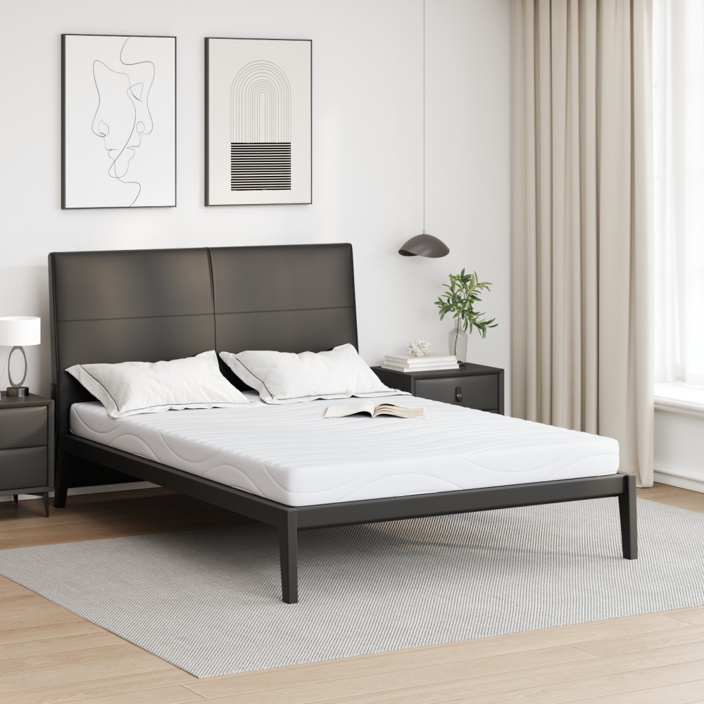 vidaXL Στρώμα Μέτριο 160x200cm Λευκό 1 τεμ. - Διπλό