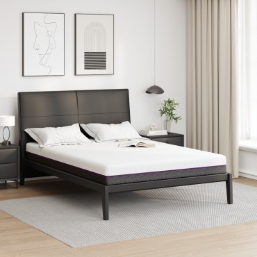 vidaXL Στρώμα Αφρού Μνήμης Μέτριο 140x200cm Λευκό και Γκρι 1 τεμ. - Διπλό