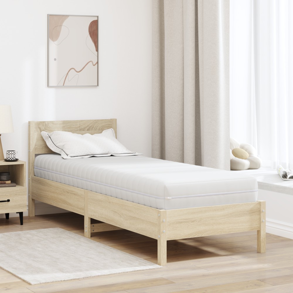 vidaXL Στρώμα Λευκός 70x200cm Τσέπες ελατηρίων 1 τεμ. - Μονό