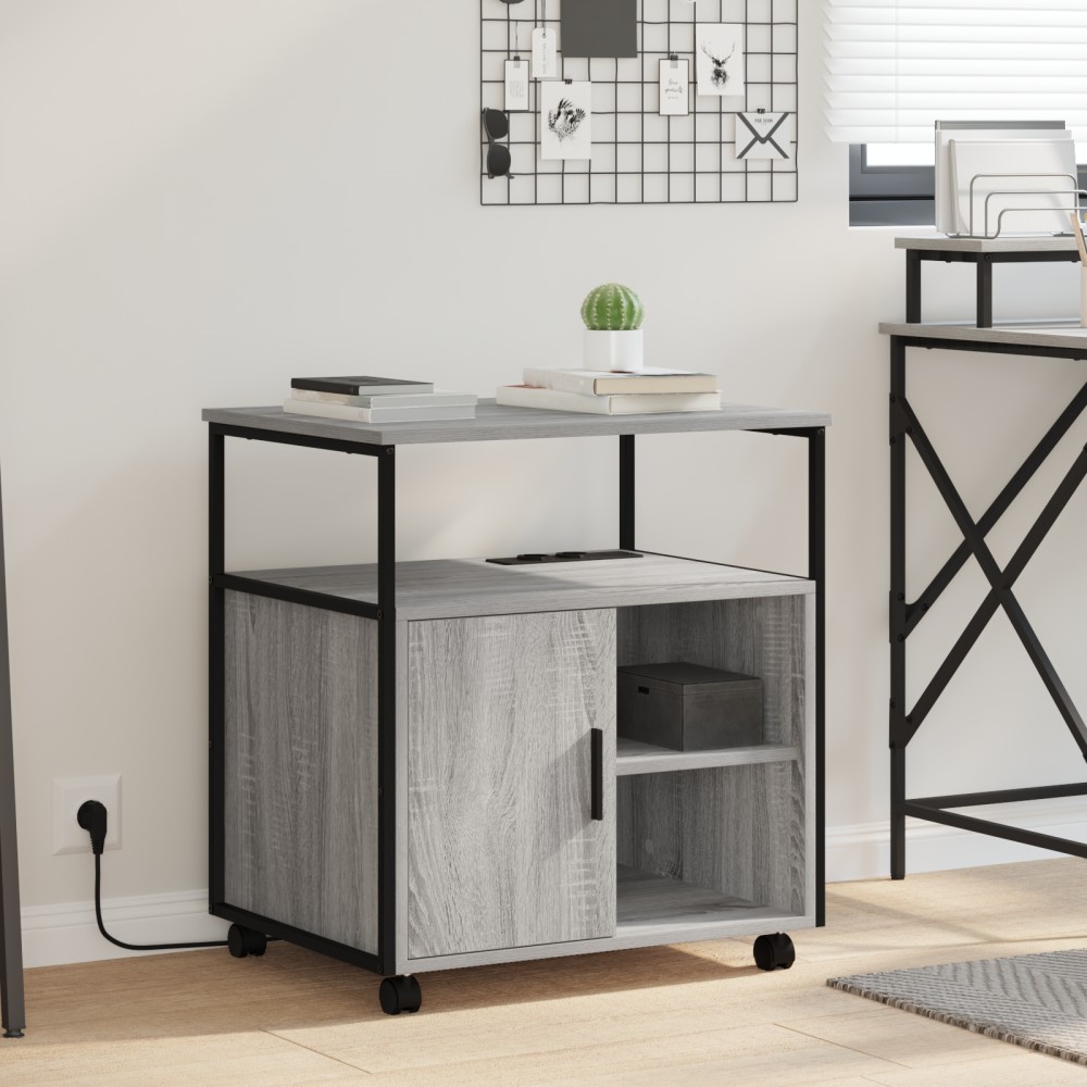 vidaXL Ντουλάπα με Σταθμό Φόρτισης 61x46x67cm Επεξεργασμένο Ξύλο 1 τεμ.