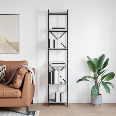 vidaXL Ράφι Βιβλίων 40x30x189,5cm Επεξεργασμένο Ξύλο Γκρι sonoma 1 τεμ.