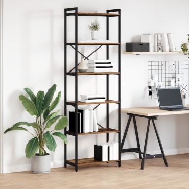 vidaXL Ράφι Βιβλίων 60x30x189,5cm Επεξεργασμένο Ξύλο Παλαιό ξύλο 1 τεμ.