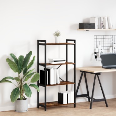 vidaXL Ράφι Βιβλίων 60x30x120cm Επεξεργασμένο Ξύλο Καπνιστό Δρύς 1 τεμ.