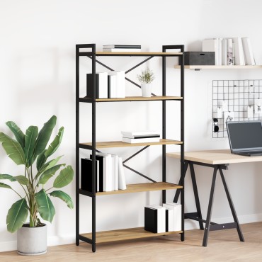 vidaXL Ράφι Βιβλίων 80x30x155cm Επεξεργασμένο Ξύλο Artisan Oak 1 τεμ.