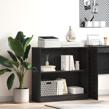 vidaXL Ράφι Βιβλίων 80x24x76cm Επεξεργασμένο Ξύλο Μαύρη Οξυά 1 τεμ.