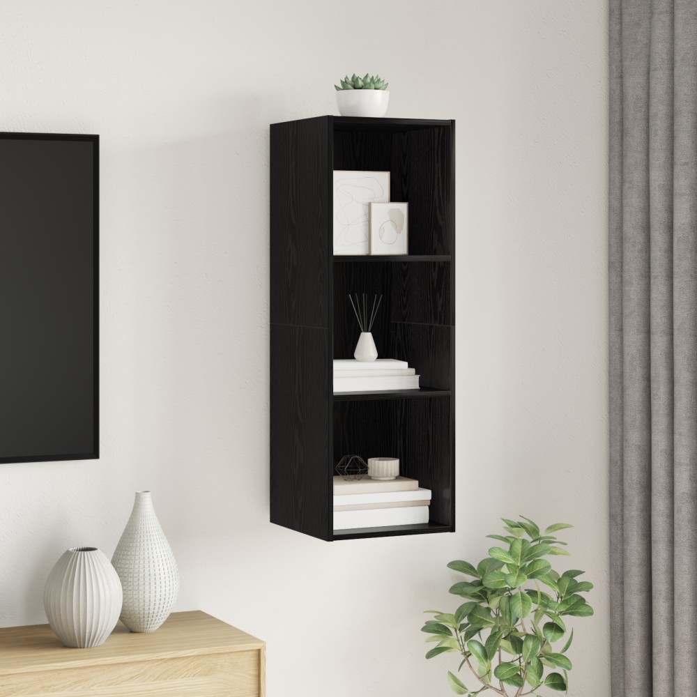 vidaXL Σετ επίπλου τηλεόρασης 37x37x107cm Μαύρη Οξυά