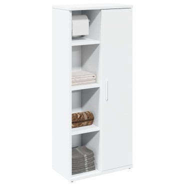 vidaXL Ντουλάπι μπάνιου με θήκη για ρολά Λευκό 39x22x90cm