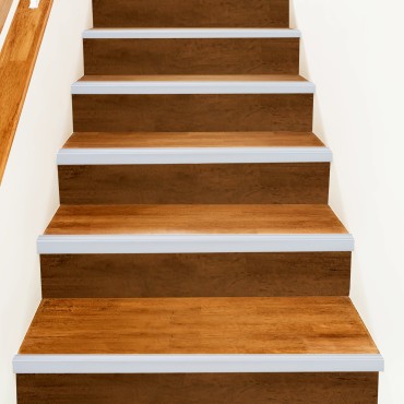 vidaXL Προστατευτικά ακμών σκάλας 10 pcs Ασημί 67 x 3.5 x 3 εκ