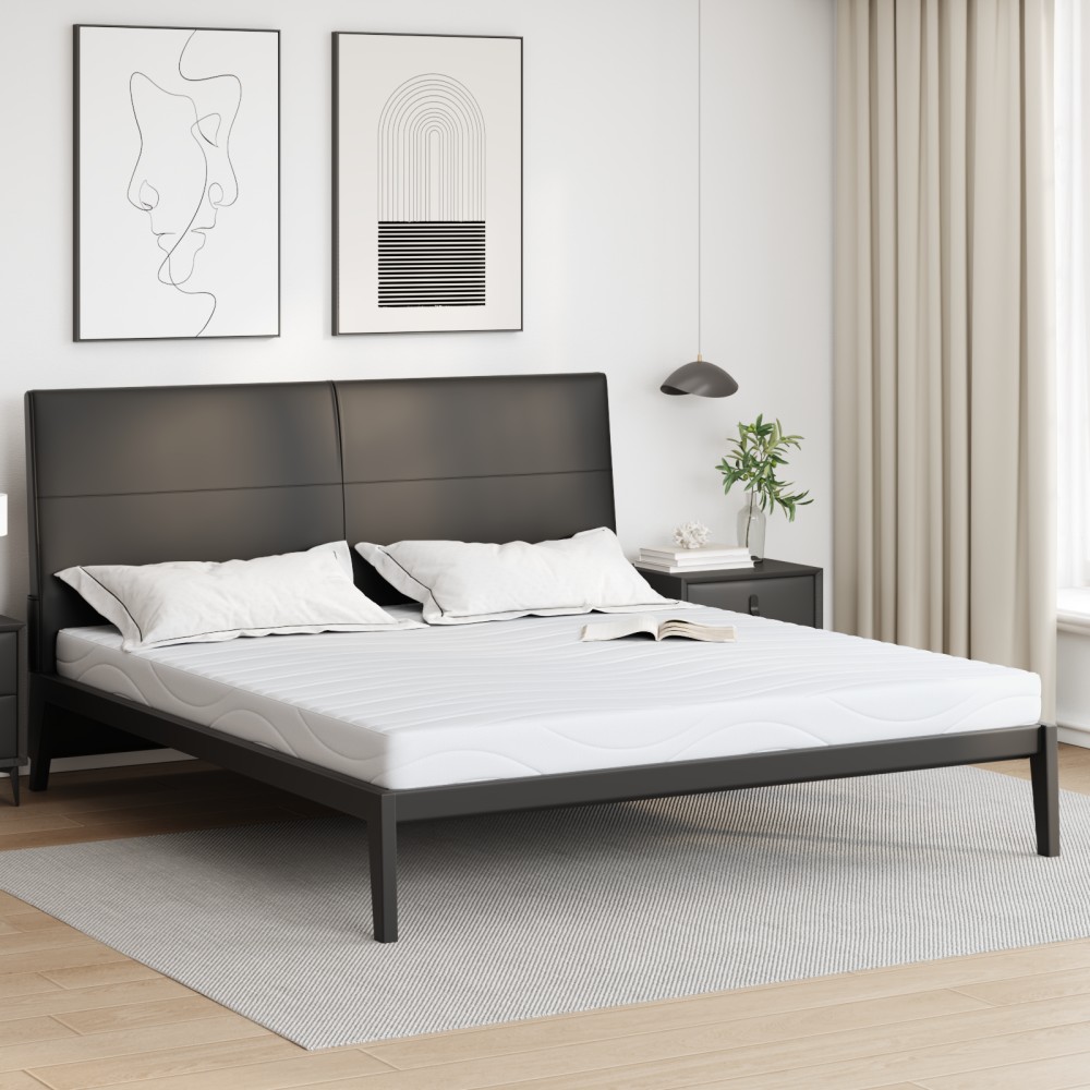 vidaXL Στρώμα Μέτριο 200x200cm Λευκό 1 τεμ. - Διπλό