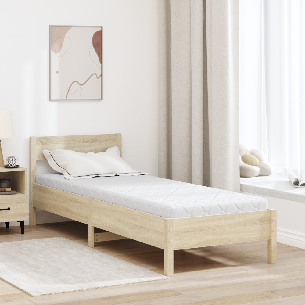 vidaXL Στρώμα Λευκό 70x200cm Ζακάρ ύφασμα 1 τεμ. - Μονό