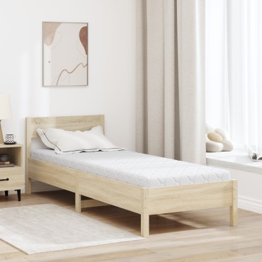 vidaXL Στρώμα Λευκό 70x200cm Ζακάρ ύφασμα 1 τεμ. - Μονό