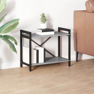 vidaXL Ράφι Βιβλίων 60x30x50cm Επεξεργασμένο Ξύλο Γκρι sonoma 1 τεμ.