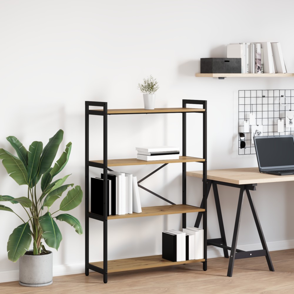 vidaXL Ράφι Βιβλίων 80x30x120cm Επεξεργασμένο Ξύλο Artisan Oak 1 τεμ.