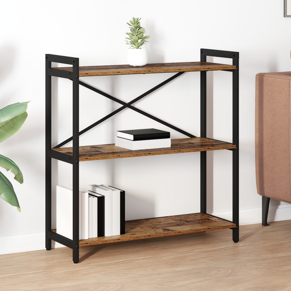 vidaXL Ράφι Βιβλίων 80x30x85cm Επεξεργασμένο Ξύλο Παλαιό ξύλο 1 τεμ.