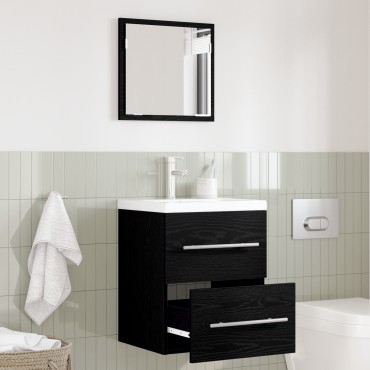 vidaXL Σετ Επίπλων Μπάνιου με συρτάρι Μαύρο 41x38,5x48cm