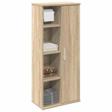 vidaXL Ντουλάπι μπάνιου με θήκη για ρολά Δρυς sonoma 39x22x90cm