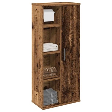 vidaXL Ντουλάπι μπάνιου με θήκη για ρολά 39x22x90cm