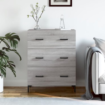 vidaXL Ντουλάπι Γκρι Sonoma 69,5x34x90cm από Επεξεργασμένο Ξύλο 1 τεμ.