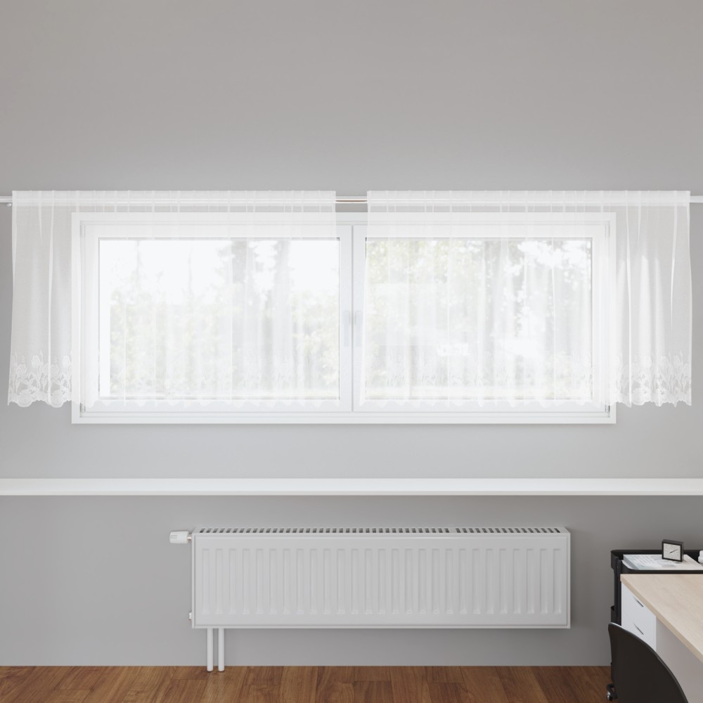 vidaXL Κουρτίνα Δαντέλας Λευκό 80x300cm Πολυεστέρας