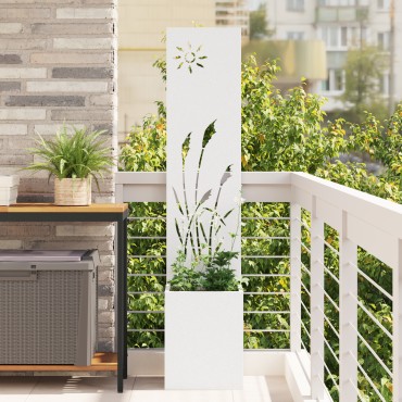 vidaXL Οθόνη Ιδιωτικότητας Κήπου Λευκό 32 x 32 x 150 εκ