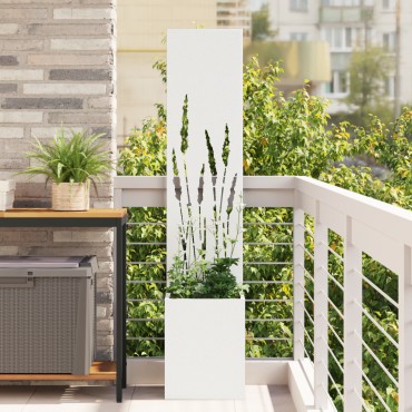 vidaXL Οθόνη Ιδιωτικότητας Κήπου Λευκό 32 x 32 x 150 εκ