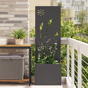 vidaXL Οθόνη Ιδιωτικότητας Κήπου Μαύρο 50 x 32 x 150 εκ