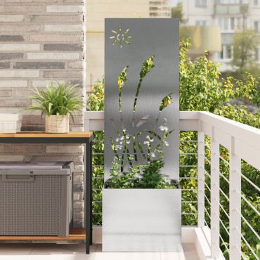 vidaXL Οθόνη Ιδιωτικότητας Κήπου Ασημί 50 x 32 x 150 εκ