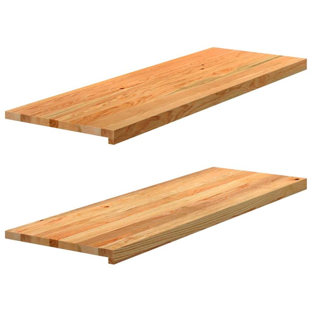 vidaXL Περβάζια παραθύρων 2 τεμ. Αν. Καφέ 120x40x2εκ. Μασίφ Ξύλο Δρυός