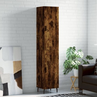 vidaXL Ντουλάπι Καπνιστή δρυς 34,5x34x180cm από Επεξεργασμένο Ξύλο 1 τεμ.