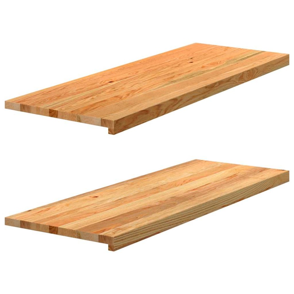 vidaXL Περβάζια παραθύρων 2 τεμ. Αν. Καφέ 110x40x2εκ. Μασίφ Ξύλο Δρυός