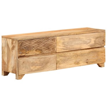 vidaXL Έπιπλο Τηλεόρασης 110x30x40cm από Μασίφ Ξύλο Μάνγκο