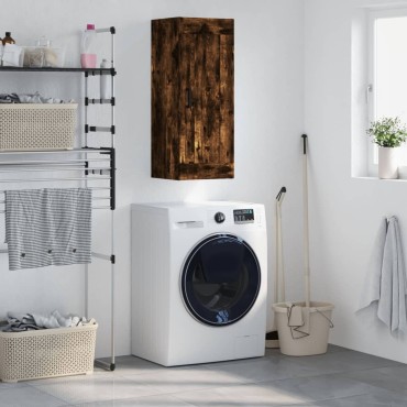 vidaXL Ντουλάπι Τοίχου Καπνιστή Δρυς 34,5x34x90cm Επεξεργ. Ξύλο 1 τεμ.