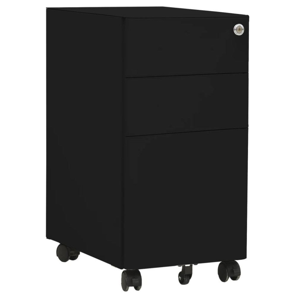vidaXL Αρχειοθήκη Φορητή Μαύρη 30x45x59cm Ατσάλινη 1 τεμ.