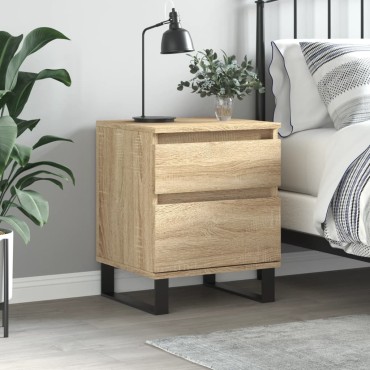 vidaXL Κομοδίνο Sonoma Δρυς 40x35x50cm από Επεξεργ. Ξύλο 1 τεμ.