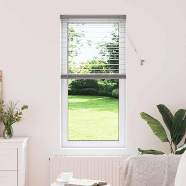 vidaXL Βενετσιάνικες Ρόδες Ασημί 130 x 60 εκ Αλουμίνιο
