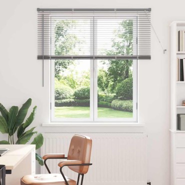 vidaXL Βενετσιάνικη Σκίαση Ασημί 130 x 130 cm 25 χιλ. Αλουμίνιο