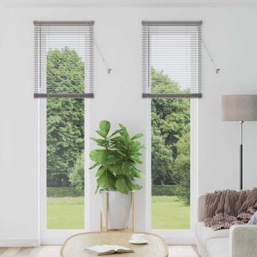 vidaXL Βενετσιάνικη Σκίαση Ασημί 220 x 55 εκ 25 χιλ. Αλουμίνιο