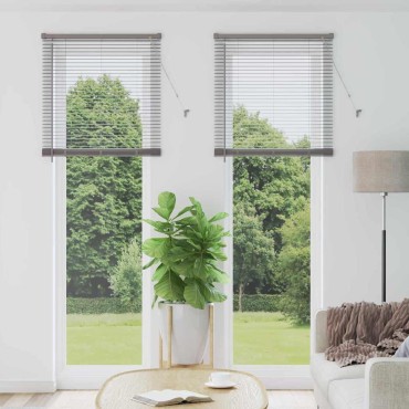 vidaXL Βενετσιάνικες Ρόδες Ασημί 220 x 80 εκ Αλουμίνιο