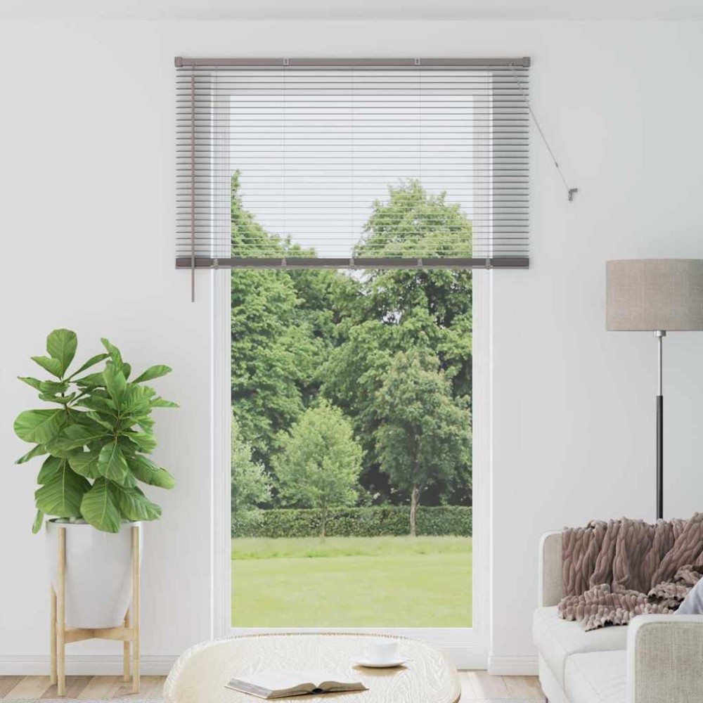 vidaXL Βενετσιάνικη Σκίαση Ασημί 220 x 135 εκ 25 χιλ. Αλουμίνιο