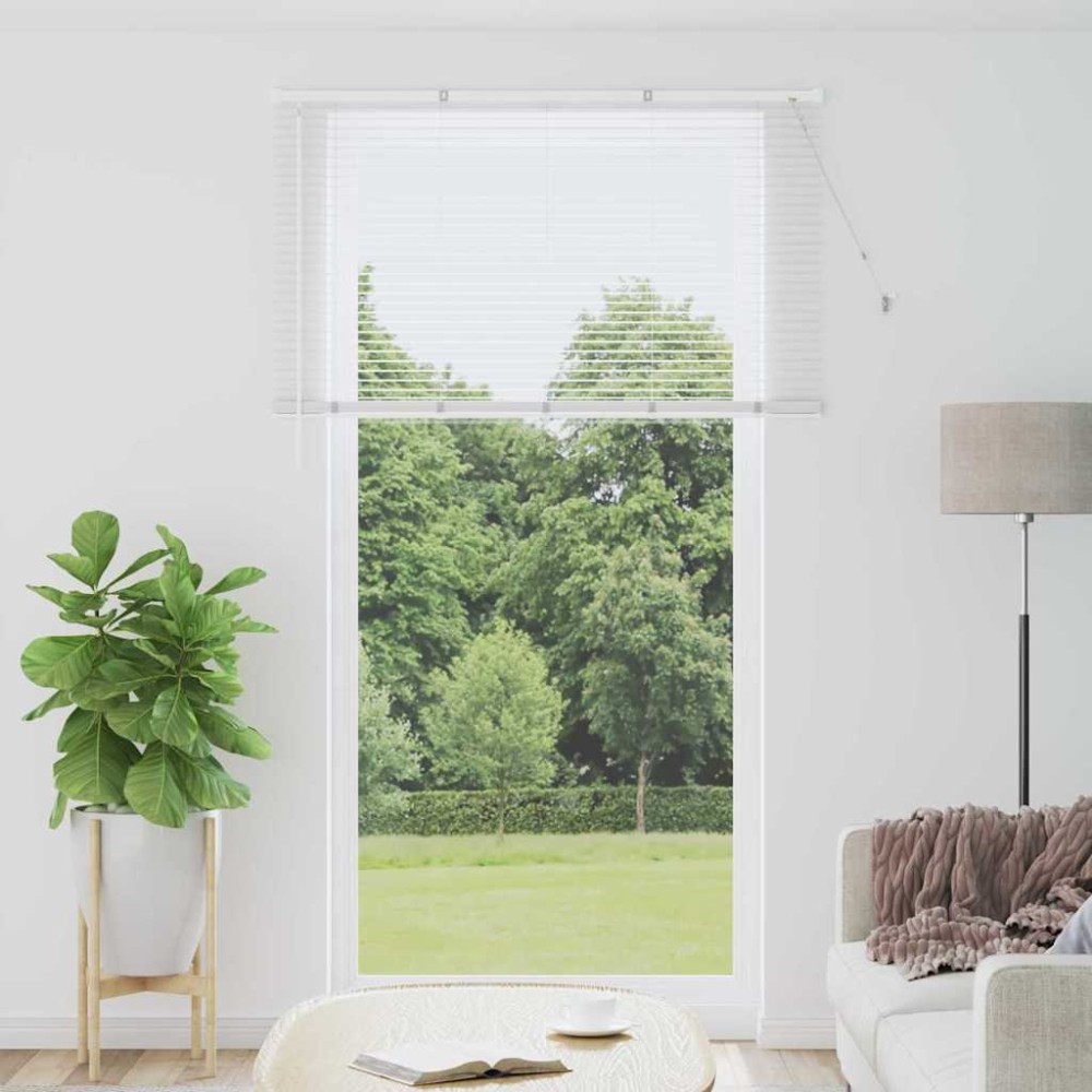 vidaXL Βενετσιάνικες Ρόδες Λευκό 220 x 130 εκ Αλουμίνιο