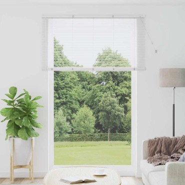 vidaXL Βενετσιάνικες Ρόδες Λευκό 220x150εκ Αλουμίνιο