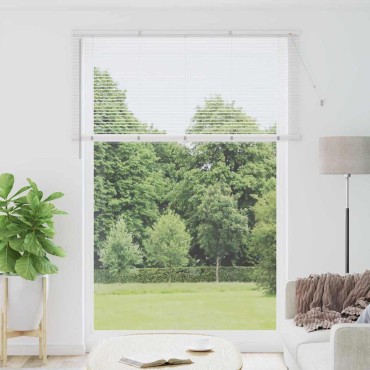 vidaXL Βενετσιάνικη Σκίαση Λευκό 220 x 160 εκ 25 χιλ. Αλουμίνιο