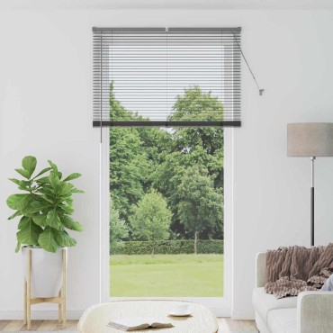 vidaXL Βενετσιάνικη Σκίαση Σκούρο Γκρι 220 x 120 εκ 25 χιλ. Αλουμίνιο