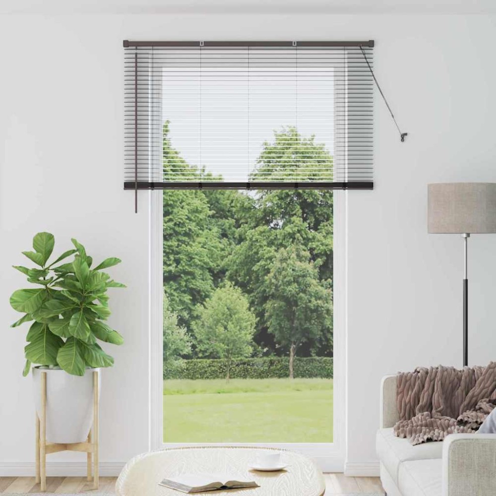 vidaXL Βενετσιάνικη Σκίαση Μαύρο 220 x 130 εκ 25 χιλ. Αλουμίνιο