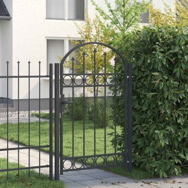 vidaXL Πύλη Φράχτη ASSEN 100 x 150 cm Γκρι Κλειδώσιμο